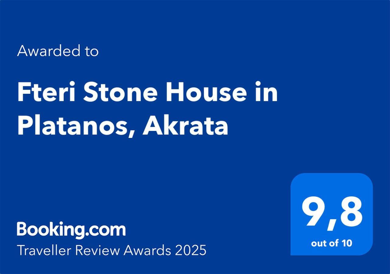 Fteri Stone House In Platanos, Akrata Apartment *